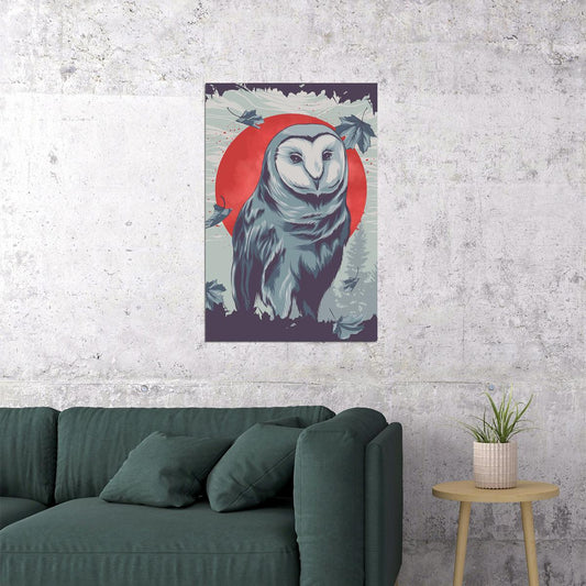 Canadian Geese Autumn Birds Drawing Owl Illustration Poster Wall Art Print Home Wall Decor - xonomax