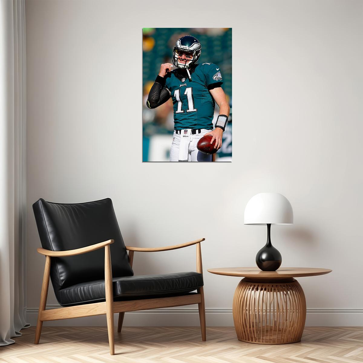 Carson Wentz Match Football Philadelphia Eagles Poster Wall Art Print Home Wall Decor - xonomax