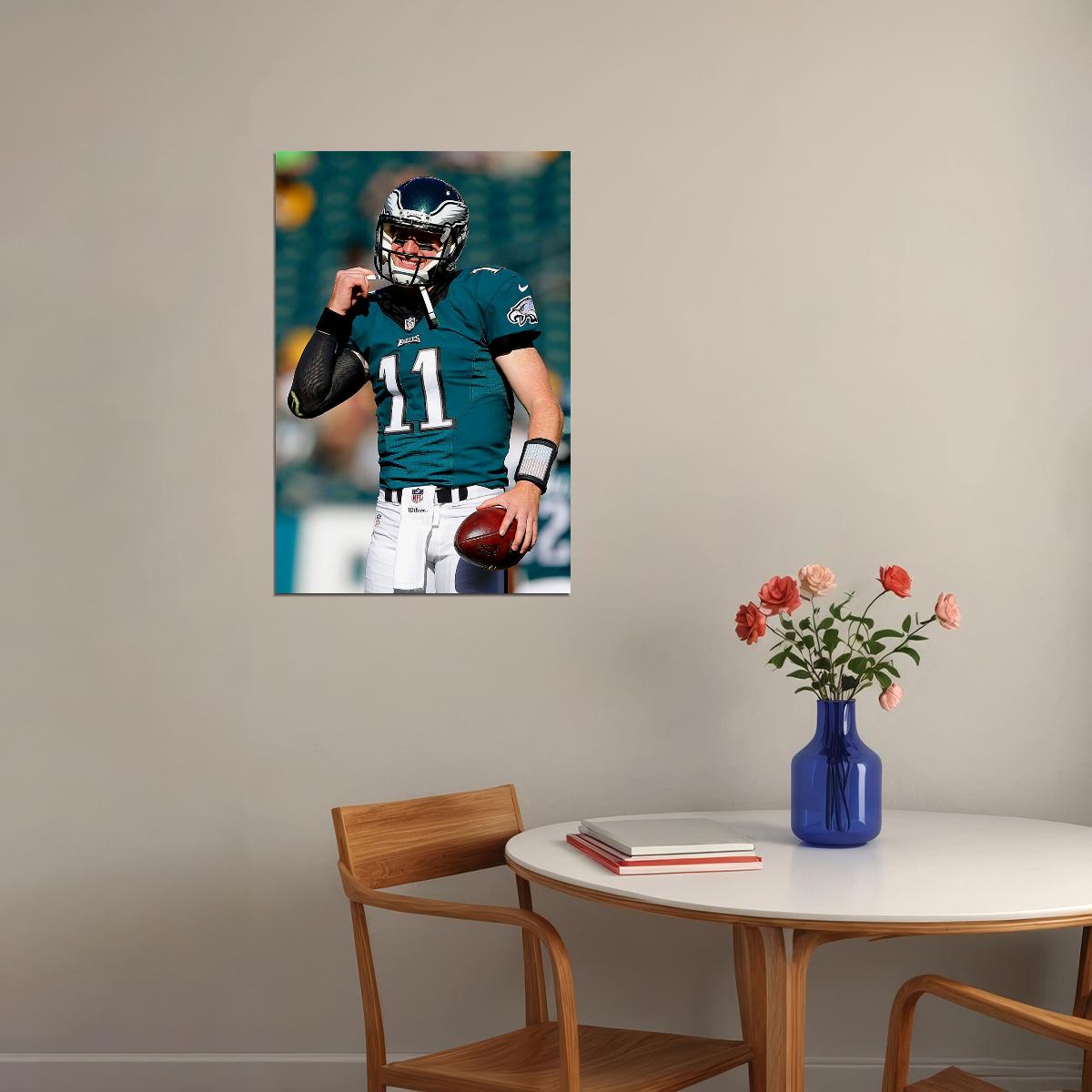 Carson Wentz Match Football Philadelphia Eagles Poster Wall Art Print Home Wall Decor - xonomax