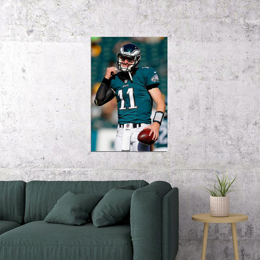 Carson Wentz Match Football Philadelphia Eagles Poster Wall Art Print Home Wall Decor - xonomax