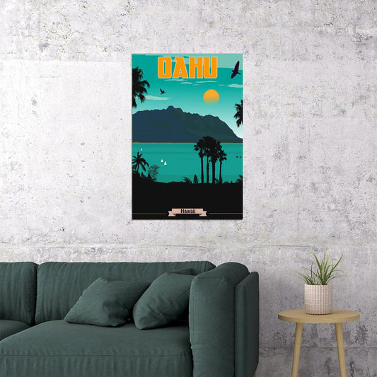 Hawaii Beach Landscape Famous Attractions Sea Poster Wall Art Print Home Wall Decor - xonomax