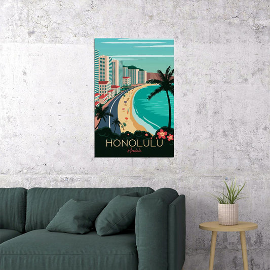 Hawaii Famous Attractions Landscape Poster Wall Art Print Home Wall Decor - xonomax