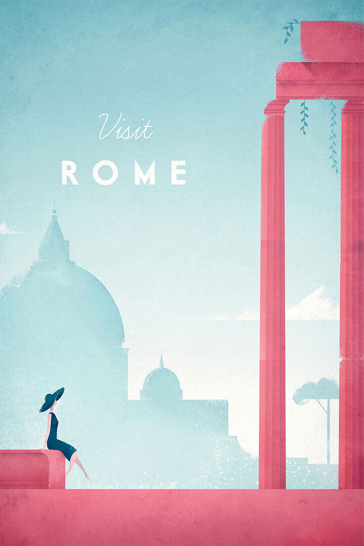 Rome City Landscape Visit Advertising Drawing Poster Wall Art Print Home Wall Decor