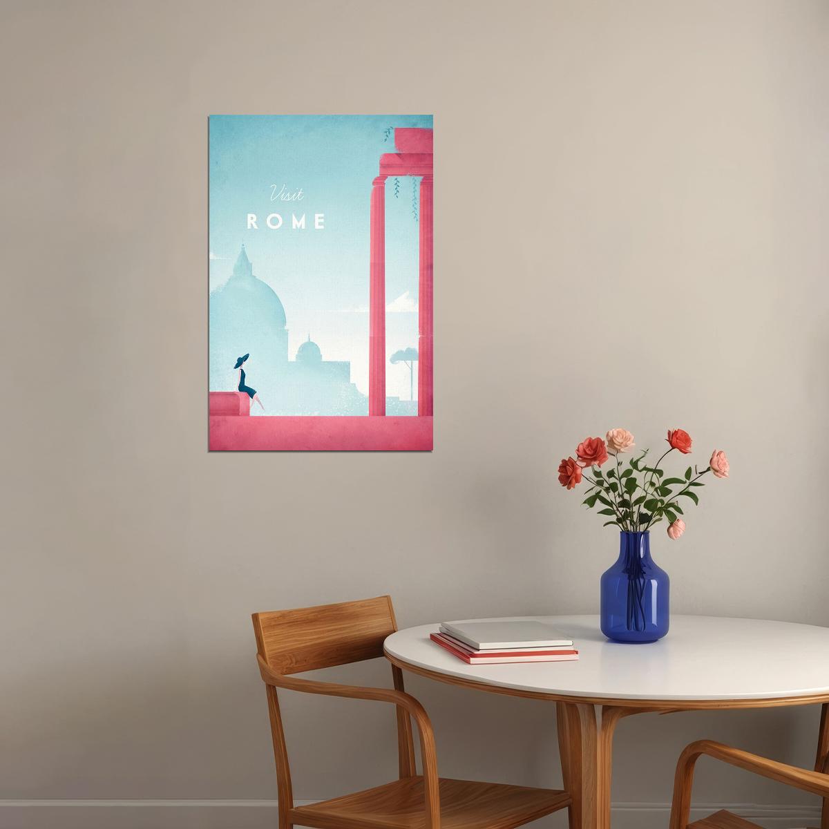 Rome City Landscape Visit Advertising Drawing Poster Wall Art Print Home Wall Decor