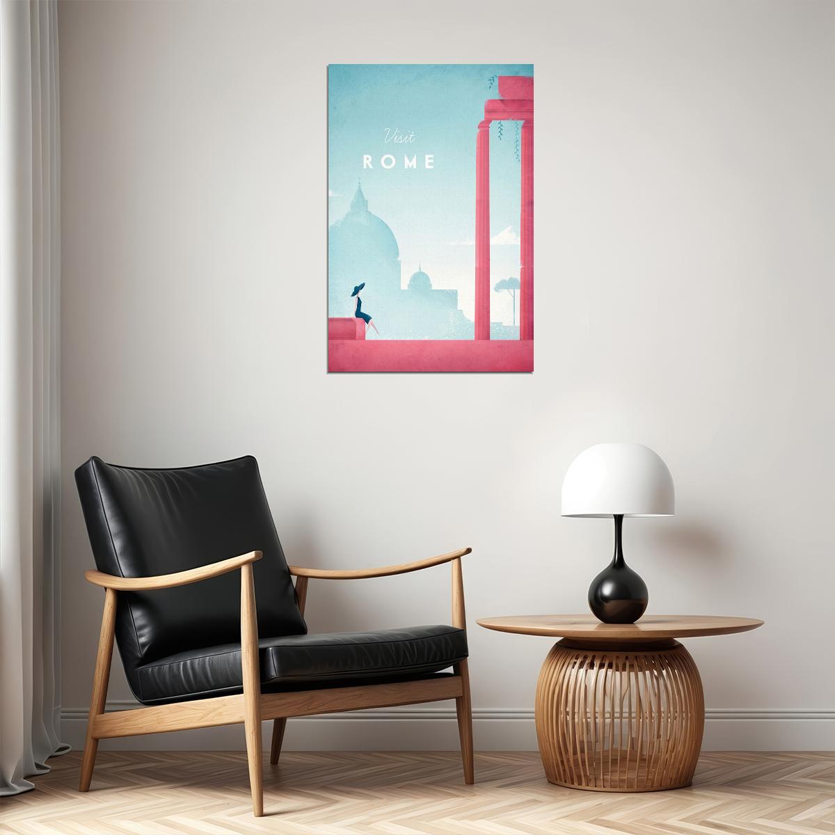 Rome City Landscape Visit Advertising Drawing Poster Wall Art Print Home Wall Decor