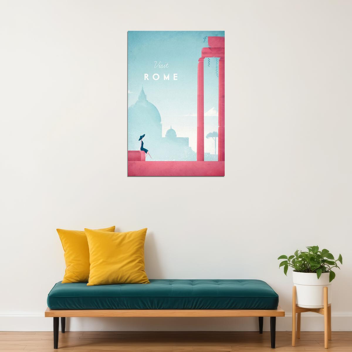 Rome City Landscape Visit Advertising Drawing Poster Wall Art Print Home Wall Decor