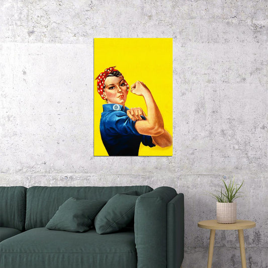 Rosie The Rivitor We Can Do It Vintage Poster Wall Art Print Home Wall Decor - xonomax