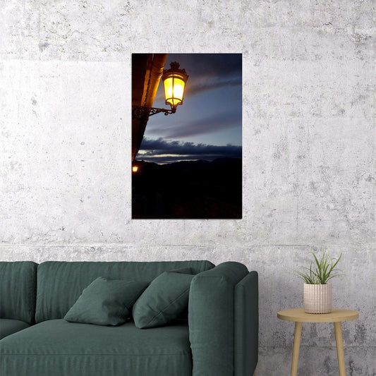 Street Light Dark Evening Sky Picture Poster Wall Art Print Home Wall Decor - xonomax