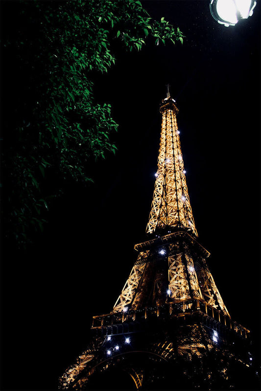 Eiffel Night France Paris Romance Vintage Poster Wall Art Print Home Wall Decor - xonomax