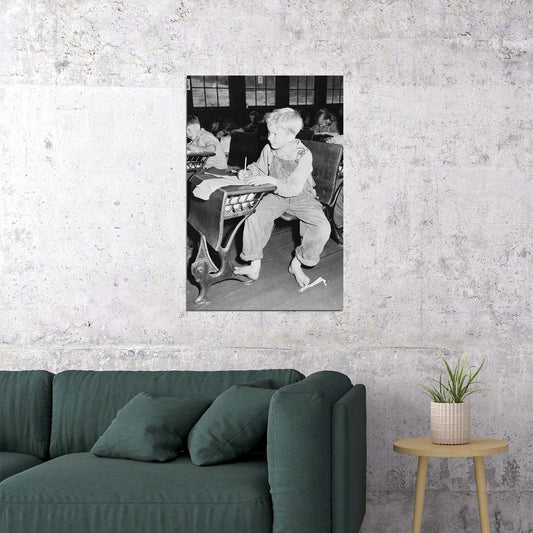 Black And White Children In School 1930's Photo Poster Wall Art Print Home Wall Decor - xonomax