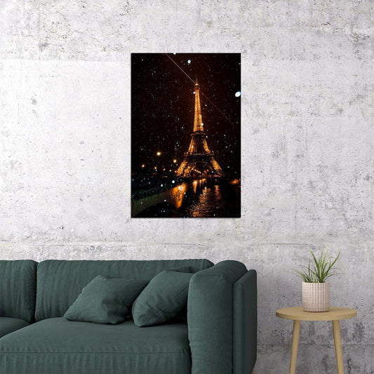 France Paris City Evening Landscape Vintage Photo Poster Wall Art Print Home Wall Decor - xonomax