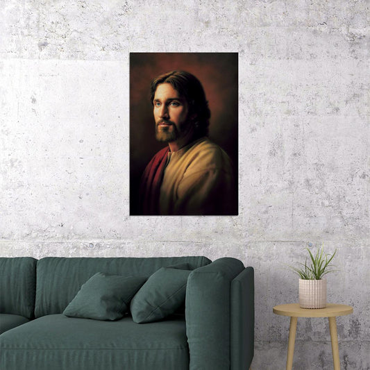 Portrait Of Jesus Christ Oil Painting Religious Vintage Poster Wall Art Print Home Wall Decor - xonomax