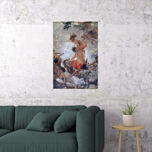 Witches Going To Their Sabbath Luis Falero Poster Wall Art Print Home Wall Decor - xonomax