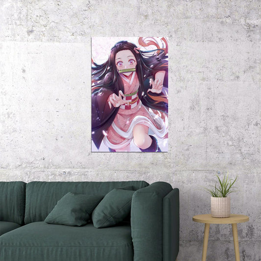 Nezuko Demon Slayer Animation Action Drama Poster Wall Art Print Home Wall Decor - xonomax