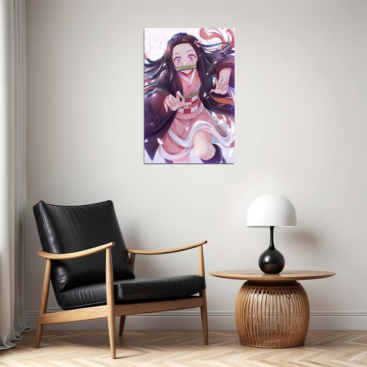 Nezuko Demon Slayer Animation Action Drama Poster Wall Art Print Home Wall Decor - xonomax