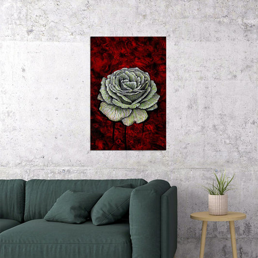 Rose Colorful Flowering Plant Drawing Picture Poster Wall Art Print Home Wall Decor - xonomax