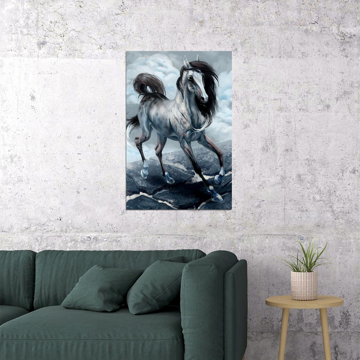 Riding Animal Horse Oil Painting Poster Wall Art Print Home Wall Decor