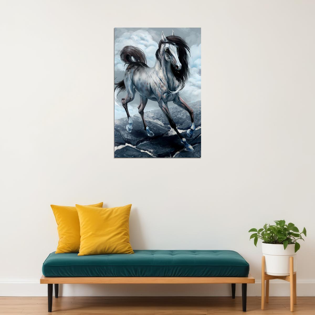 Riding Animal Horse Oil Painting Poster Wall Art Print Home Wall Decor