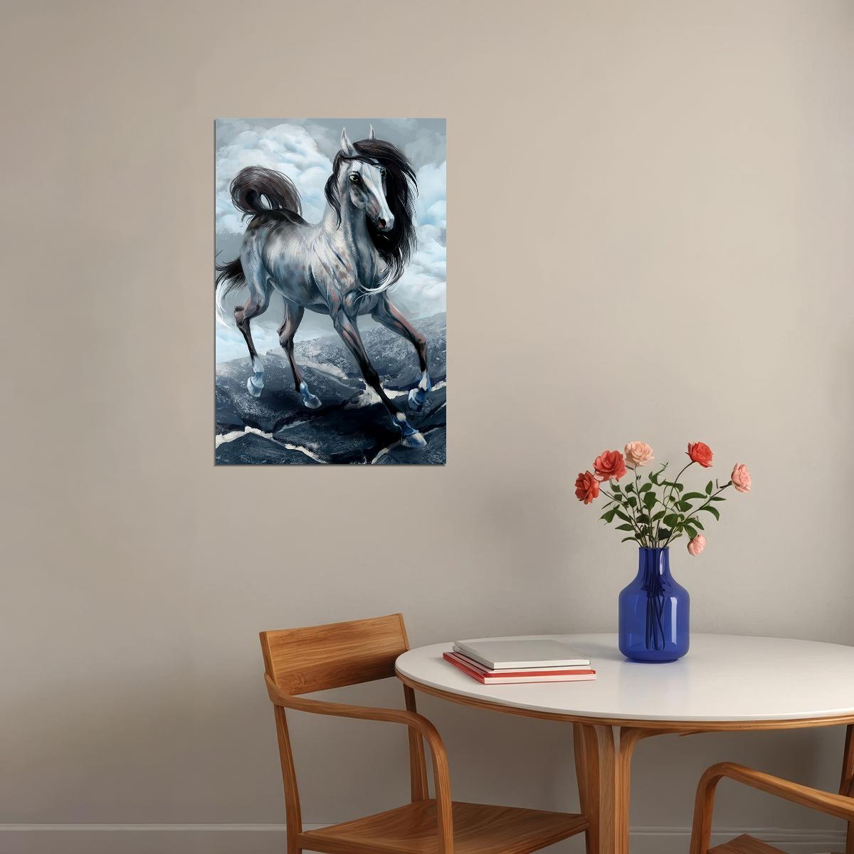Riding Animal Horse Oil Painting Poster Wall Art Print Home Wall Decor