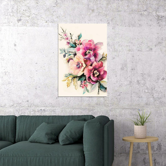 Colorful Spring Flowers Bright Poster Wall Art Print Home Wall Decor - xonomax