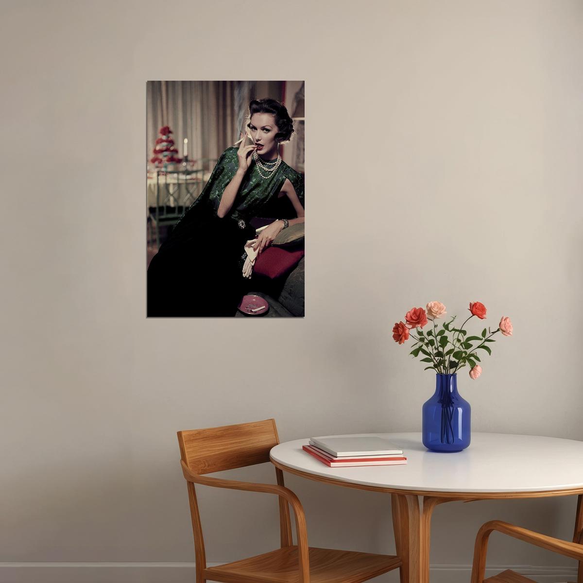 Model Sitting And Smoking Poster Wall Art Print Home Wall Decor - xonomax