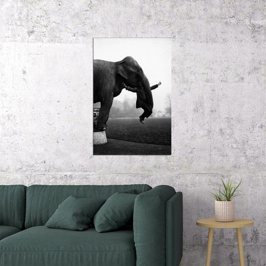 The Man Is In The Elephant's Mouth Vintage Poster Wall Art Print Home Wall Decor - xonomax