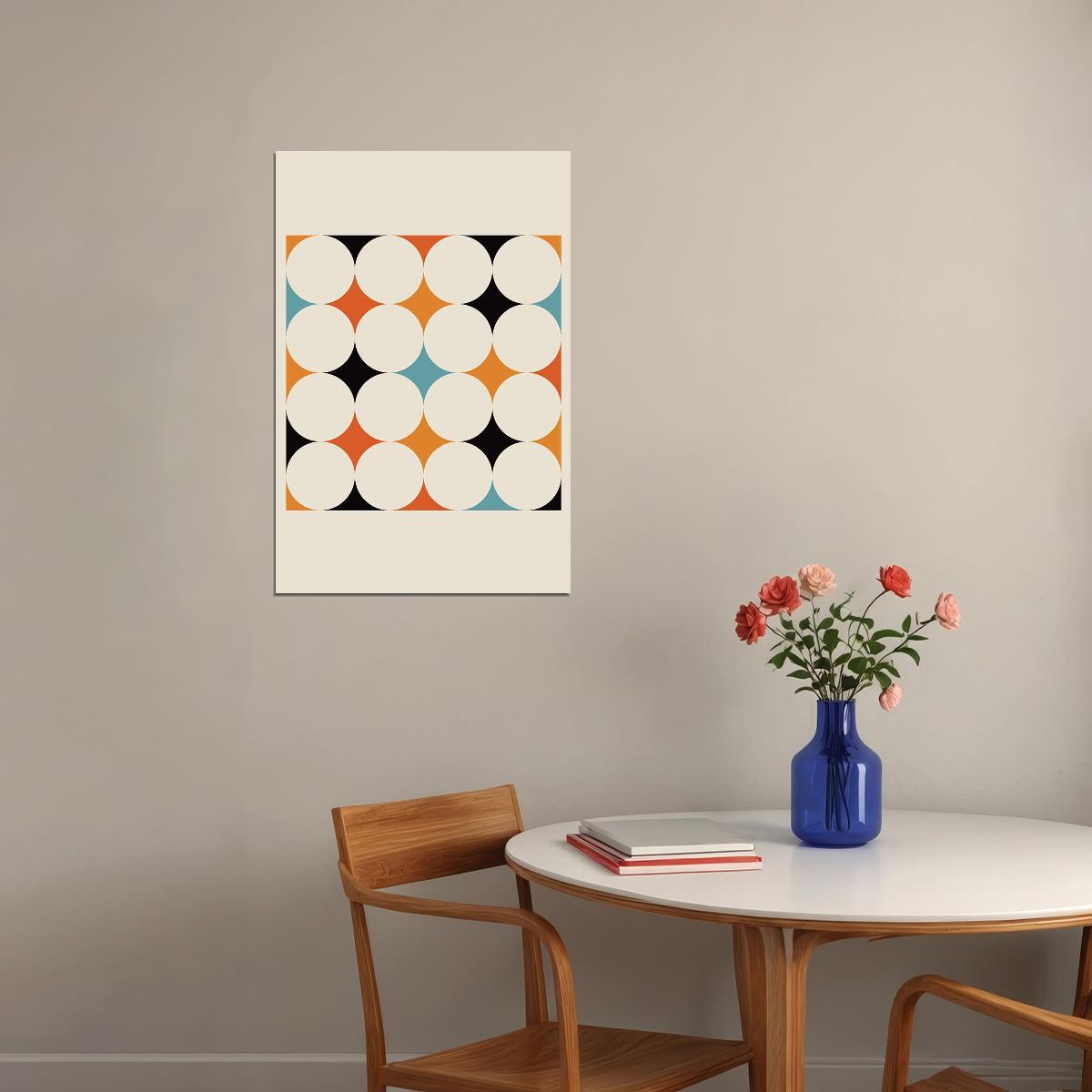 Wild Colors Abstract Angles And One Circle Poster Wall Art Print Home Wall Decor - xonomax