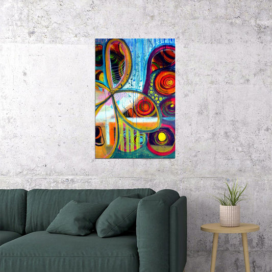 Abstract No Way Out Colourful Figures Poster Wall Art Print Home Wall Decor - xonomax