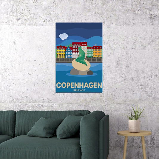 Copenhagen Denmark Adversiting Travel Poster Wall Art Print Home Wall Decor - xonomax
