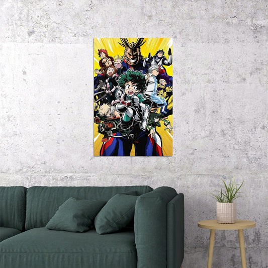 My Hero Academia Animation All Characters Poster Wall Art Print Home Wall Decor - xonomax