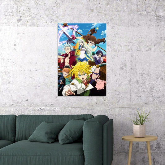 The Seven Deadly Sins Animation Action Poster Wall Art Print Home Wall Decor - xonomax