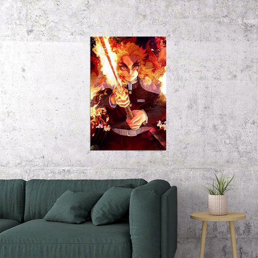 Rengoku Demon Slayer Anime Adventure Action Poster Wall Art Print Home Wall Decor - xonomax