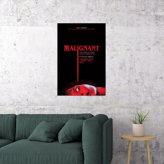 Malignant Movie Horror Action Adventure Poster Wall Art Print Home Wall Decor - xonomax