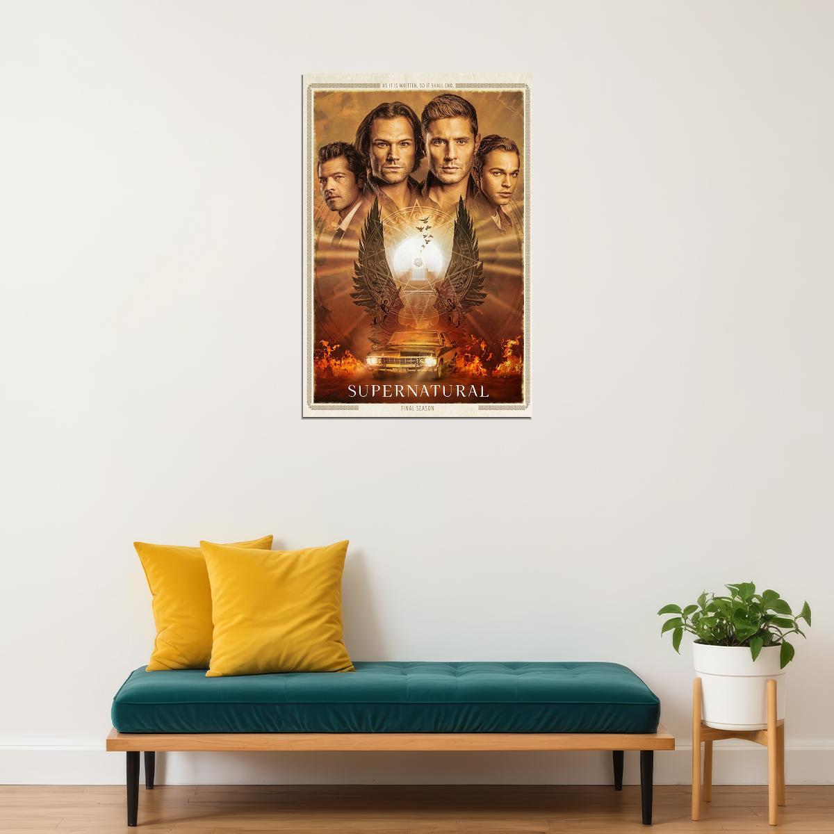 Supernatural Season 15 All Characters Adventure Poster Wall Art Print Home Wall Decor - xonomax