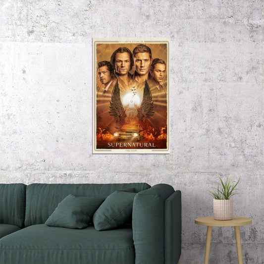 Supernatural Season 15 All Characters Adventure Poster Wall Art Print Home Wall Decor - xonomax