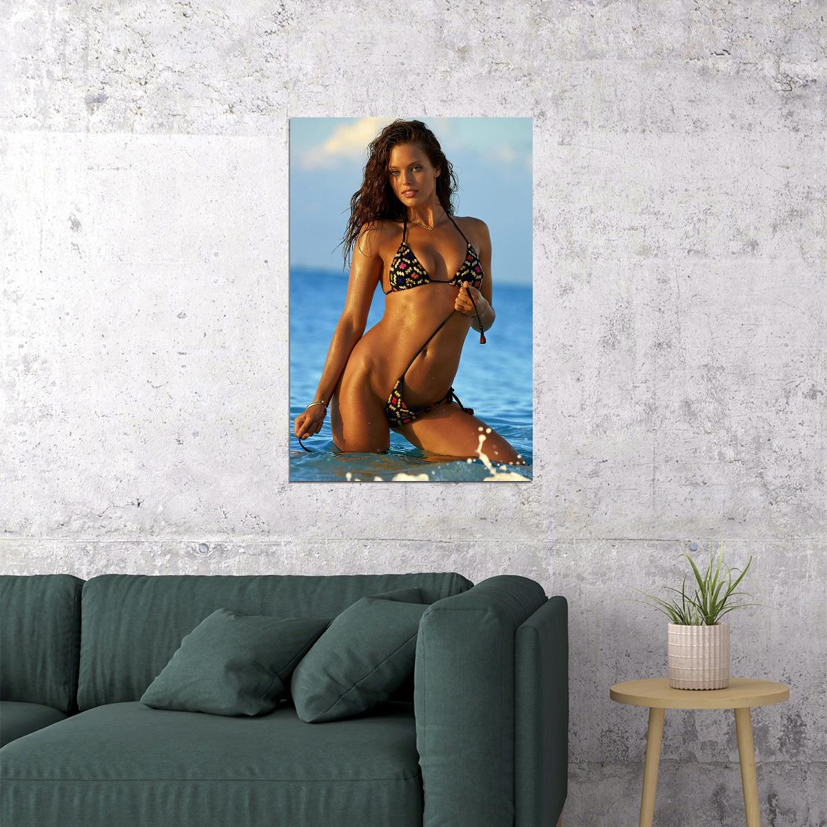 Emily Didonato Celebrity Sexy Model Swimsuit Poster Wall Art Print Home Wall Decor - xonomax