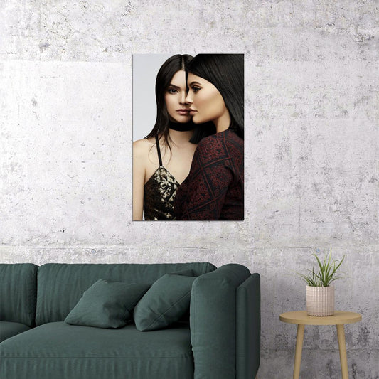 Kendall Jenner And Kylie Jenner Models Actors Poster Wall Art Print Home Wall Decor - xonomax