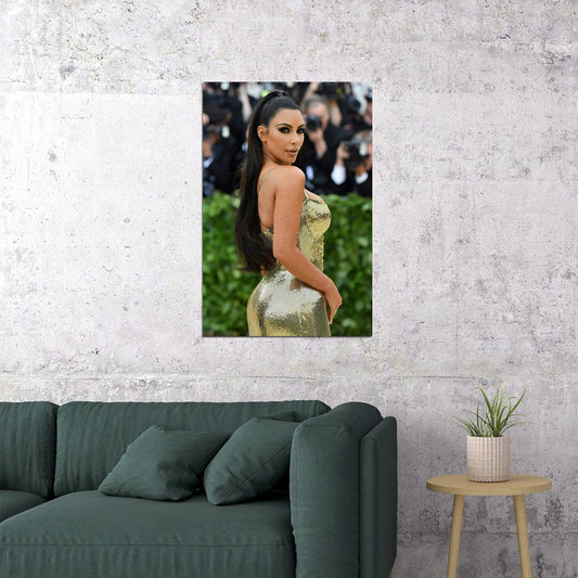 Kim Kardashian Woman Cinema Actress Artist Poster Wall Art Print Home Wall Decor - xonomax