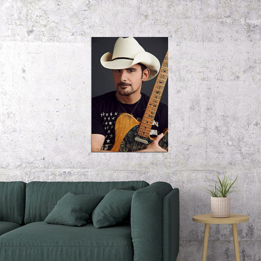 Brad Paisley Celebrity Musician Guitarist Poster Wall Art Print Home Wall Decor - xonomax