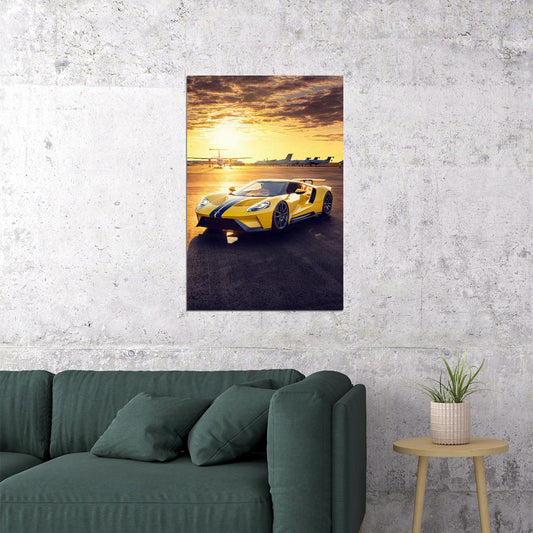 Ford Gt Luxury Car Vehicle Sports Car Desing Poster Wall Art Print Home Wall Decor - xonomax