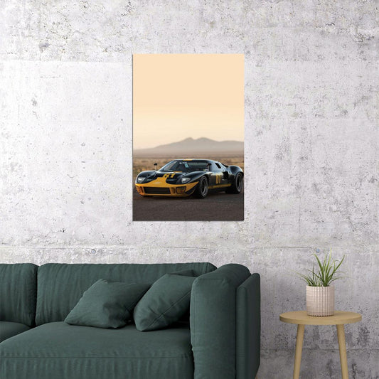 Ford Gt Sports Car Vehicle Car Desing Poster Wall Art Print Home Wall Decor - xonomax