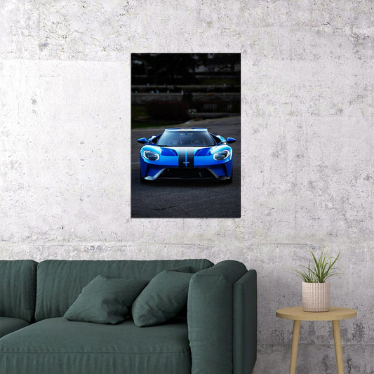 Ford Gt Sports Car Luxury Automotive Desing Poster Wall Art Print Home Wall Decor - xonomax