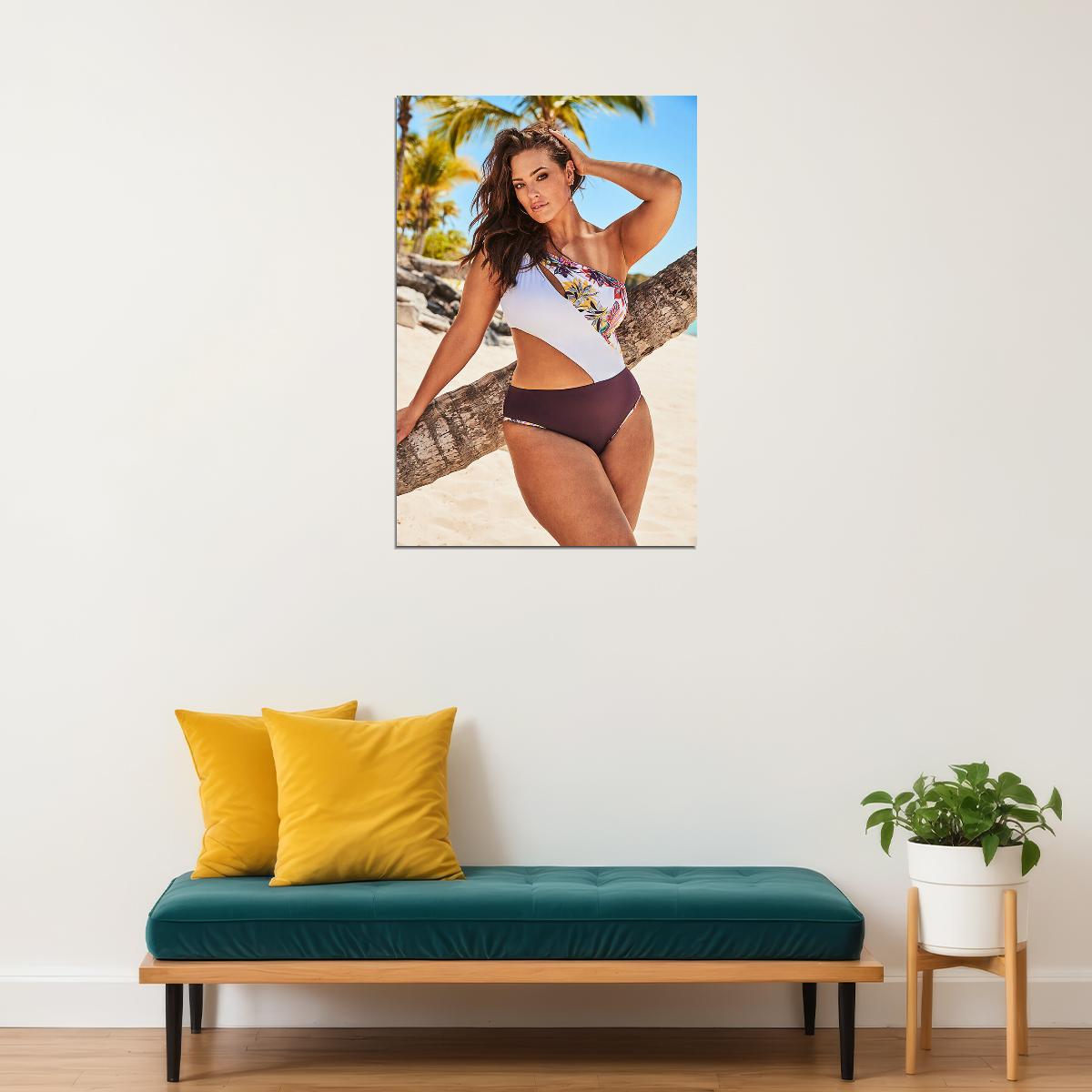 Ashley Graham Celebrity Attractive Female Model Poster Wall Art Print Home Wall Decor - xonomax
