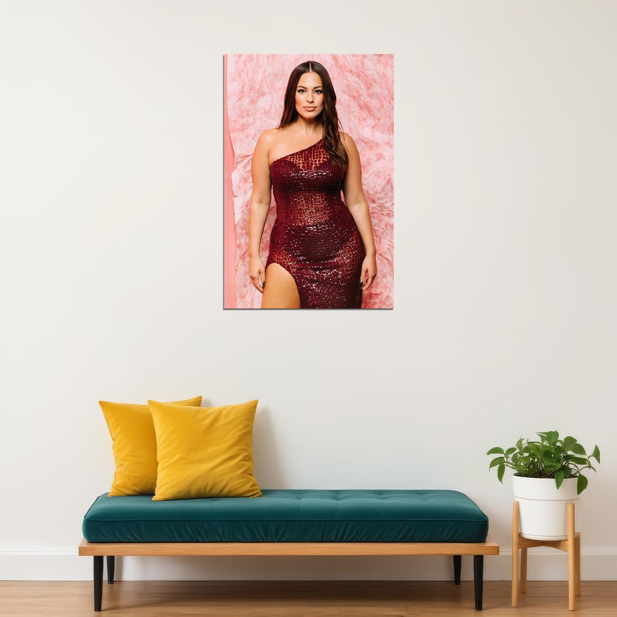 Ashley Graham Celebrity Plus Size Sexy Model Poster Wall Art Print Home Wall Decor - xonomax
