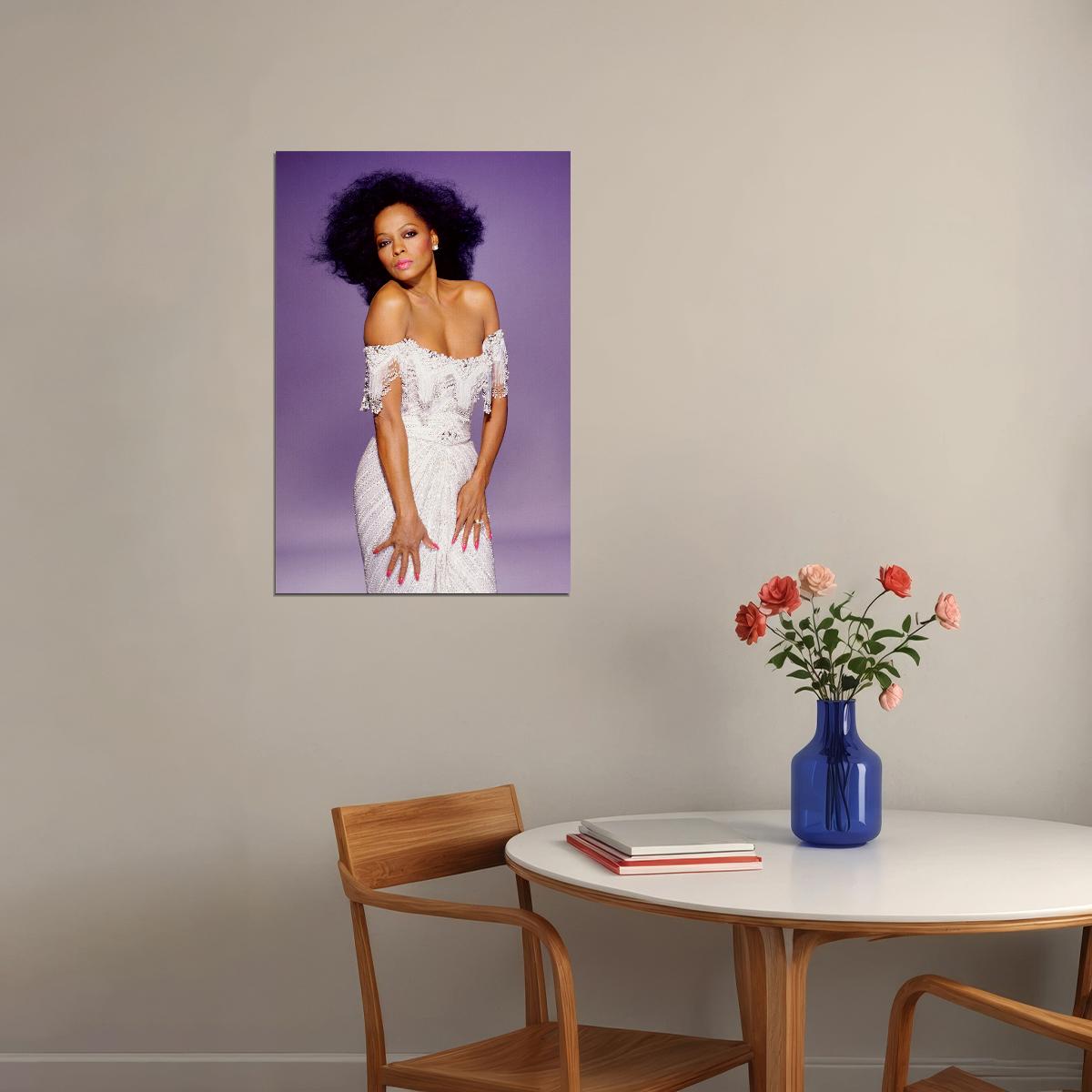 Diana Ross 80s 90s Singer Cinema Actor Poster Wall Art Print Home Wall Decor - xonomax