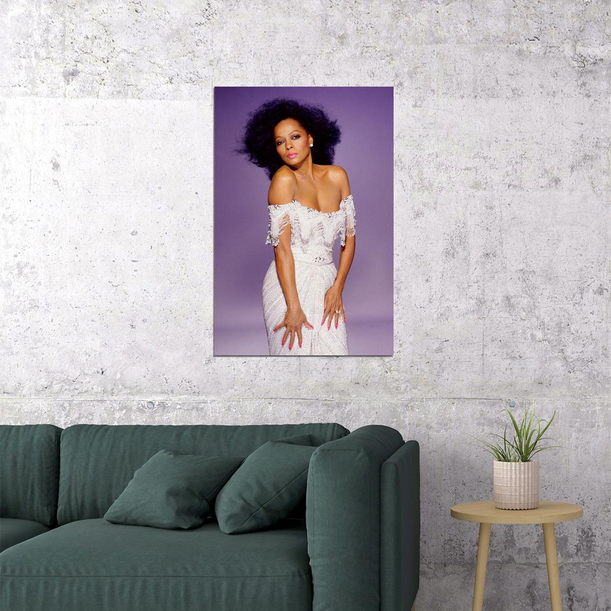 Diana Ross 80s 90s Singer Cinema Actor Poster Wall Art Print Home Wall Decor - xonomax