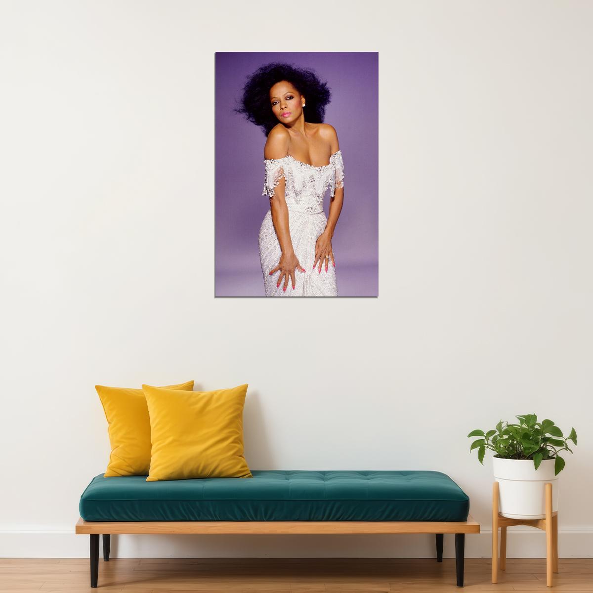 Diana Ross 80s 90s Singer Cinema Actor Poster Wall Art Print Home Wall Decor - xonomax