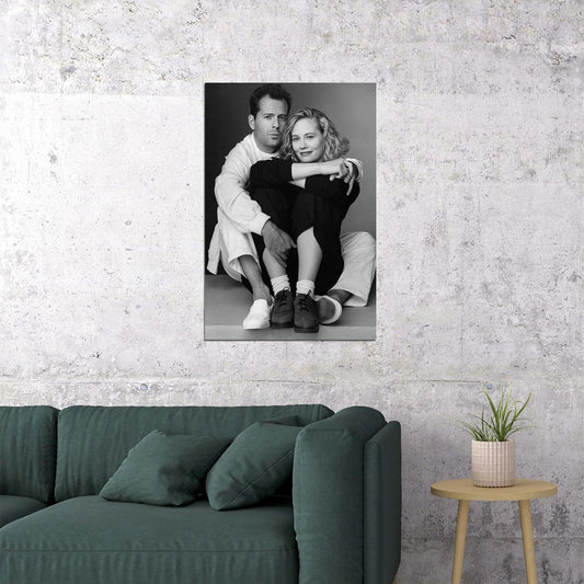 Bruce Willis Cybil Shepherd Moonlighting Actors Poster Wall Art Print Home Wall Decor - xonomax