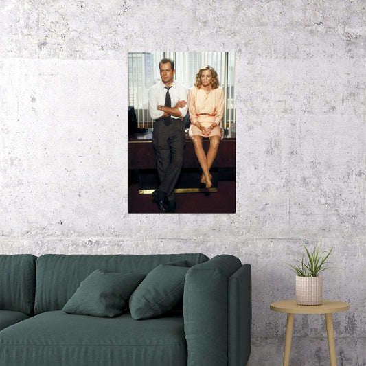 Bruce Willis Cybil Shepherd Moonlighting Actress Poster Wall Art Print Home Wall Decor - xonomax