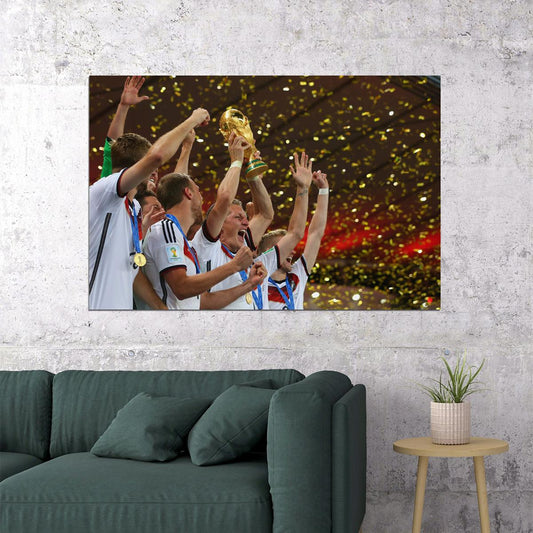 World Cup Champions 2014 Germany Vintage Sport Poster Wall Art Print Home Wall Decor - xonomax